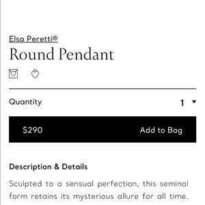 Tiffany Necklace- Elsa Peretti red pendant